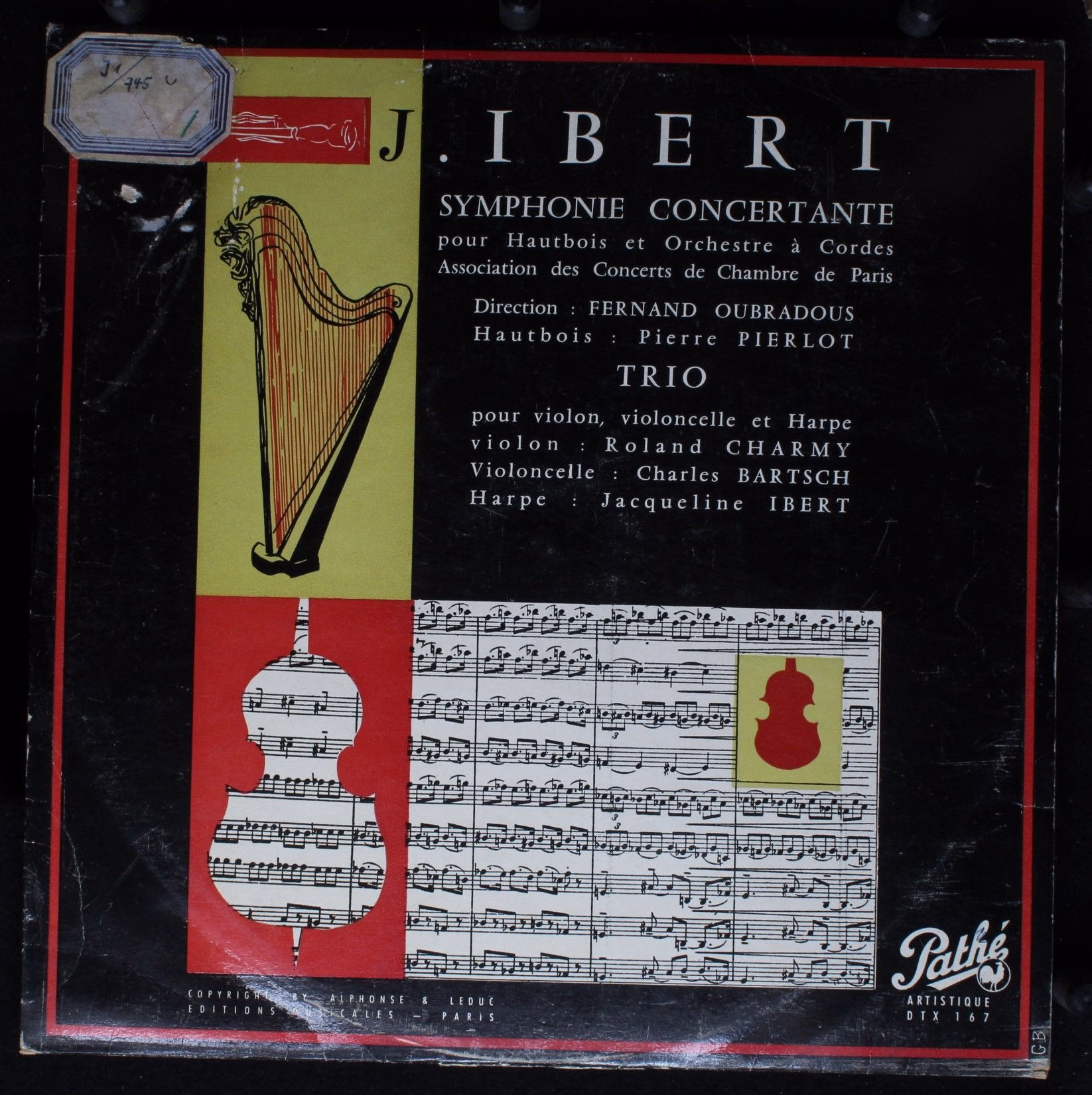 Pathé DTX 167 - Jacques Ibert, Association Des Concerts De Chamb