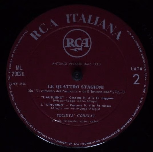 RCA Victor Red Seal ML-20026 - Antonio Vivaldi, Società Corelli - Image 6