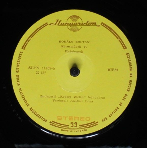 Hungaroton LPX 11469 - Zoltán Kodály, Budapest Kodály Zoltán Gir - Image 4