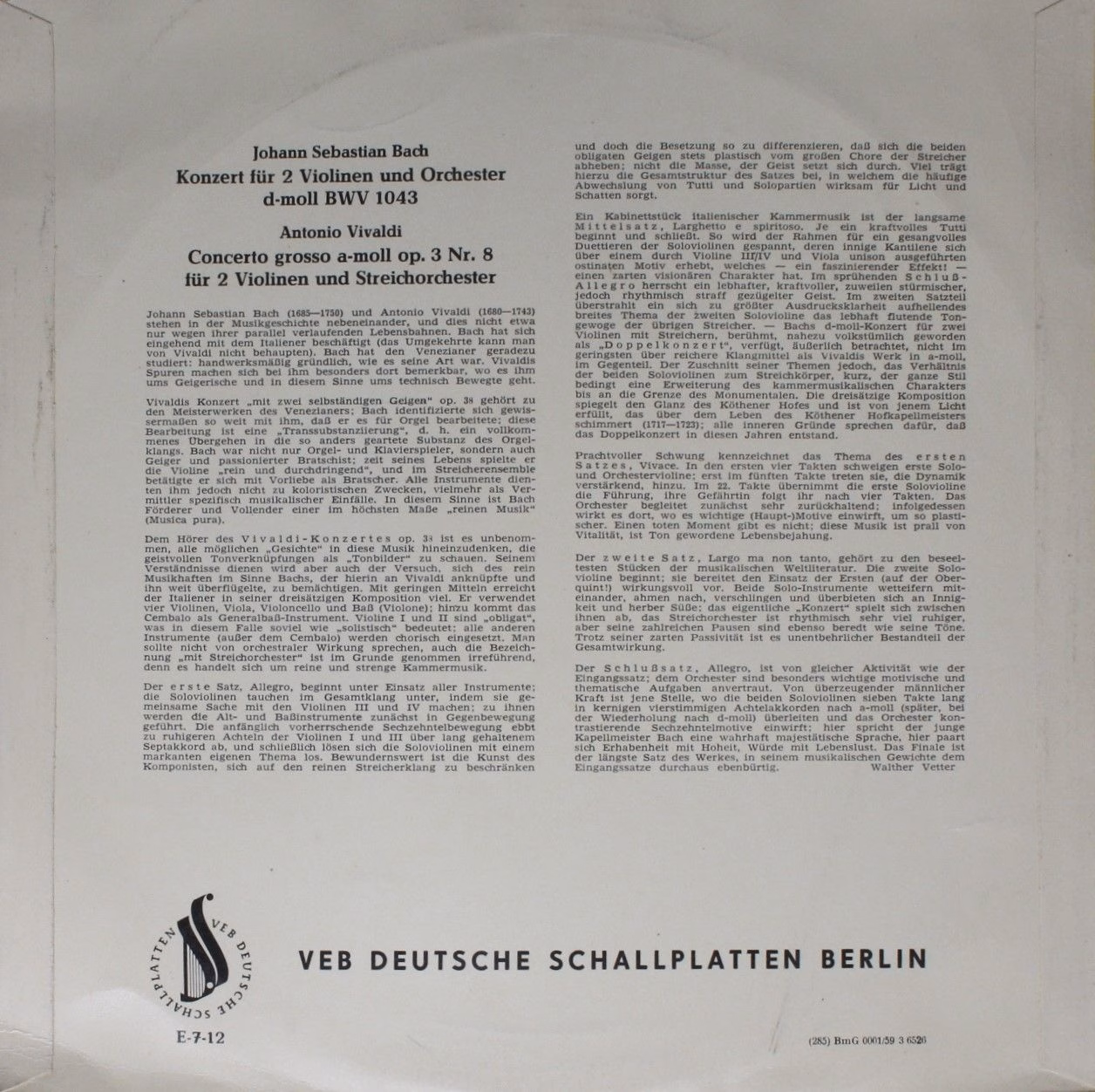 Eterna 7 20 031 - David Oistrach, Igor Oistrach, Gewandhausorche - Image 2