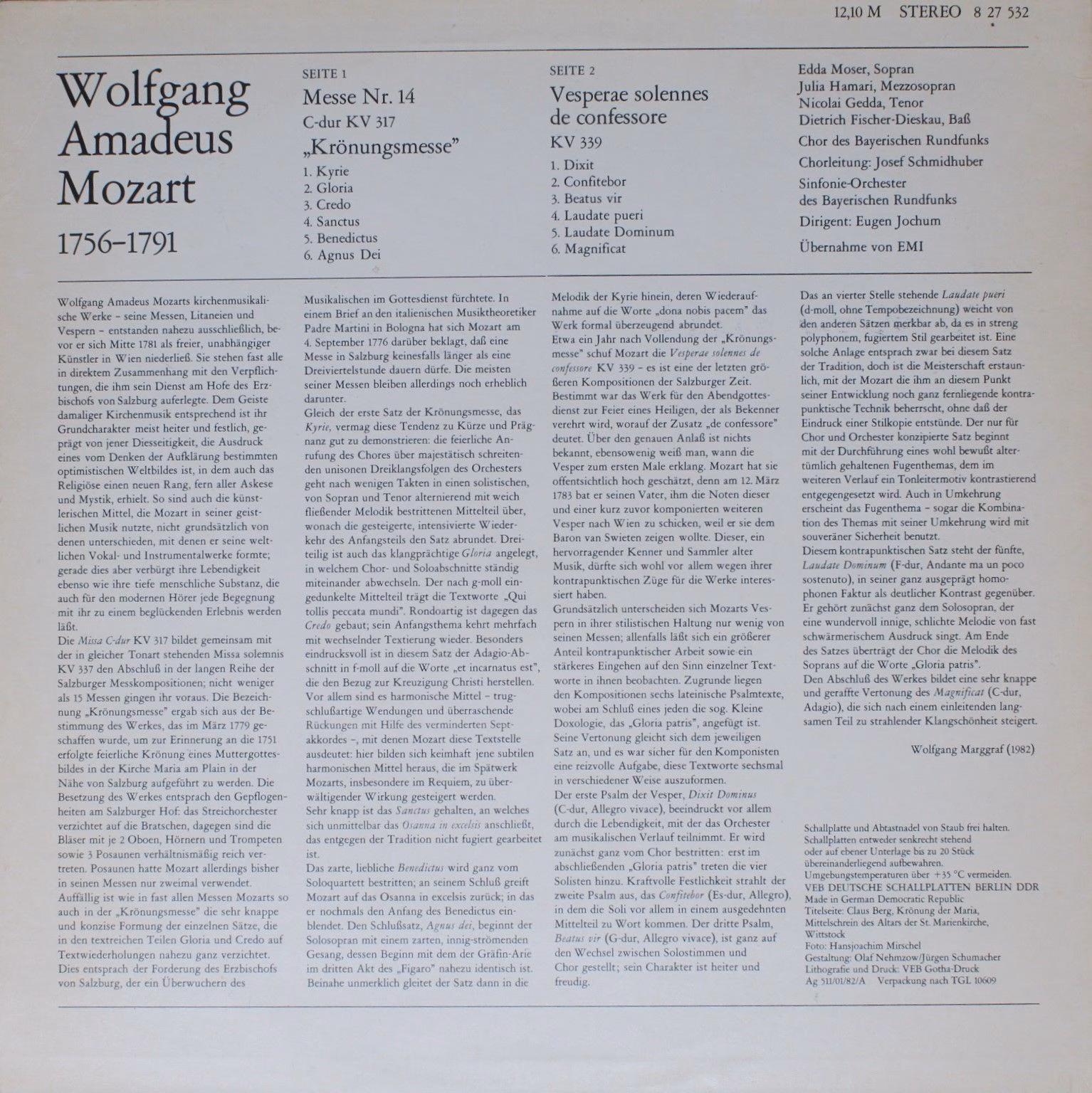 Eterna 8 27 532 - Wolfgang Amadeus Mozart, Edda Moser, Julia Ham - Image 2