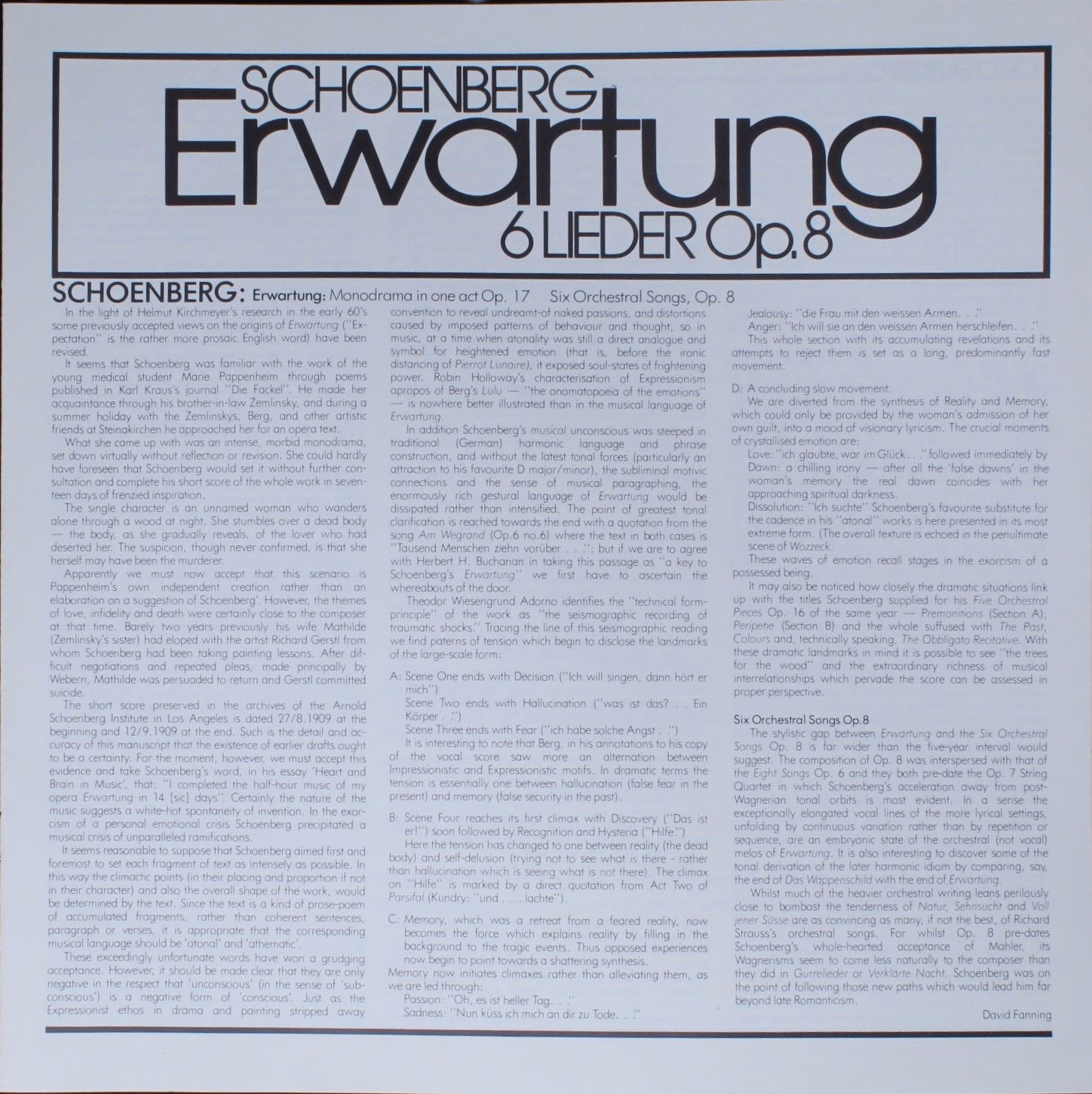 DECCA SXDL 7509 - Arnold Schoenberg, Anja Silja, Wiener Philharm - Image 2