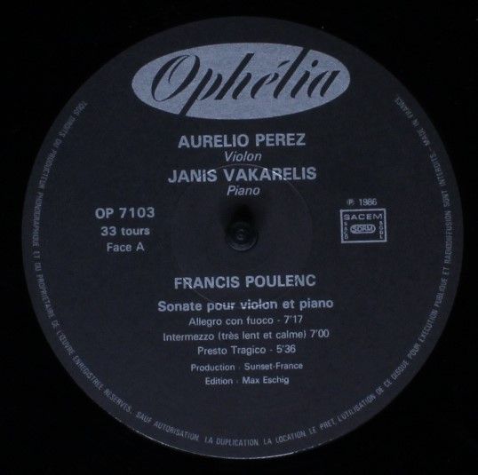 Ophélia (2) OP 7103 - Francis Poulenc, Henri Sauguet - Sonate Po - Image 3