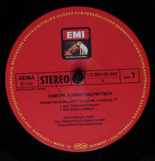 His Master's Voice 1C 063-02 400 - Dmitri Shostakovich, David Oi - Image 3