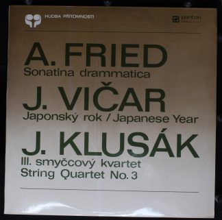 Panton 8111 047 - Alexej Fried, Jan Vičar, Jan Klusák - Sonatina