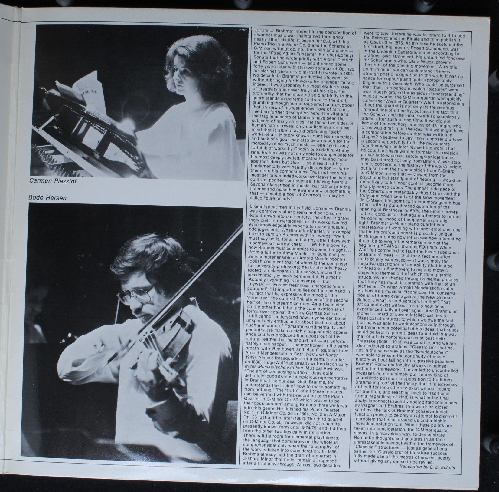 Bellaphon 68 01 003 - Álvarez Klavierquartett, Johannes Brahms - - Image 3