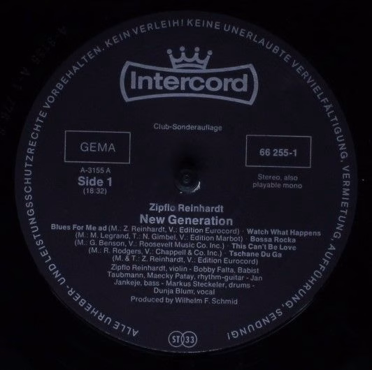 Intercord 66 255-1 - Zipflo Reinhardt - New Generation - Image 3