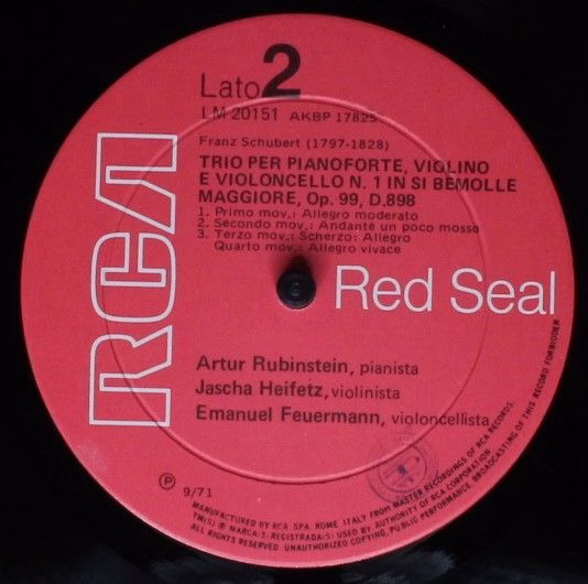 RCA Red Seal LM 20151 - Johannes Brahms, Franz Schubert, Arthur - Image 4