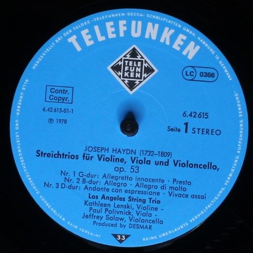 Telefunken 6.42615 - Joseph Haydn, Arnold Schoenberg, Los Angele - Image 5