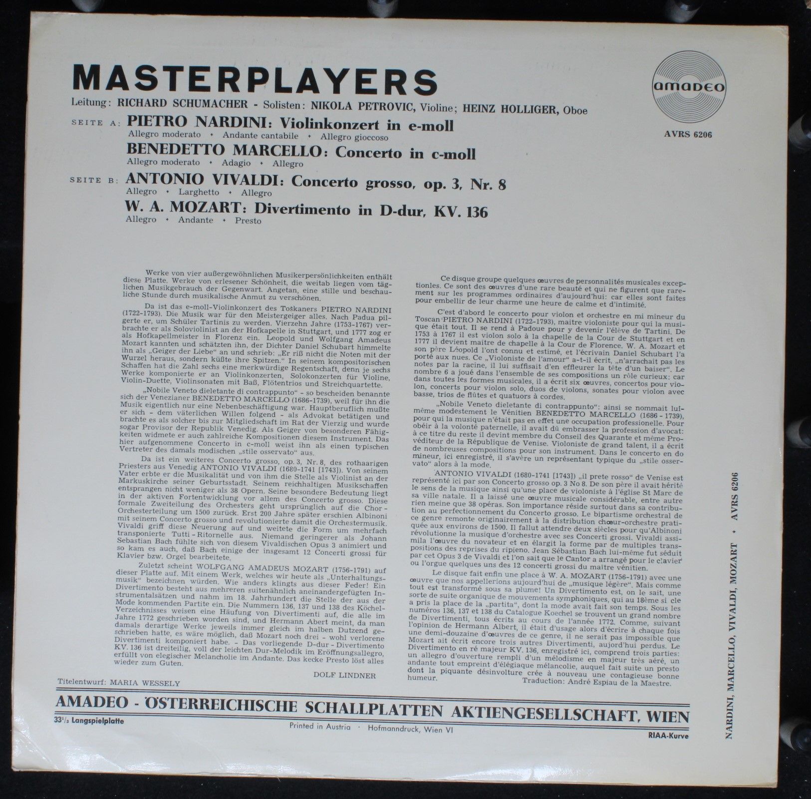 Amadeo AVRS 6206 - Nikola Petrovic (4), Heinz Holliger, Richard - Image 2