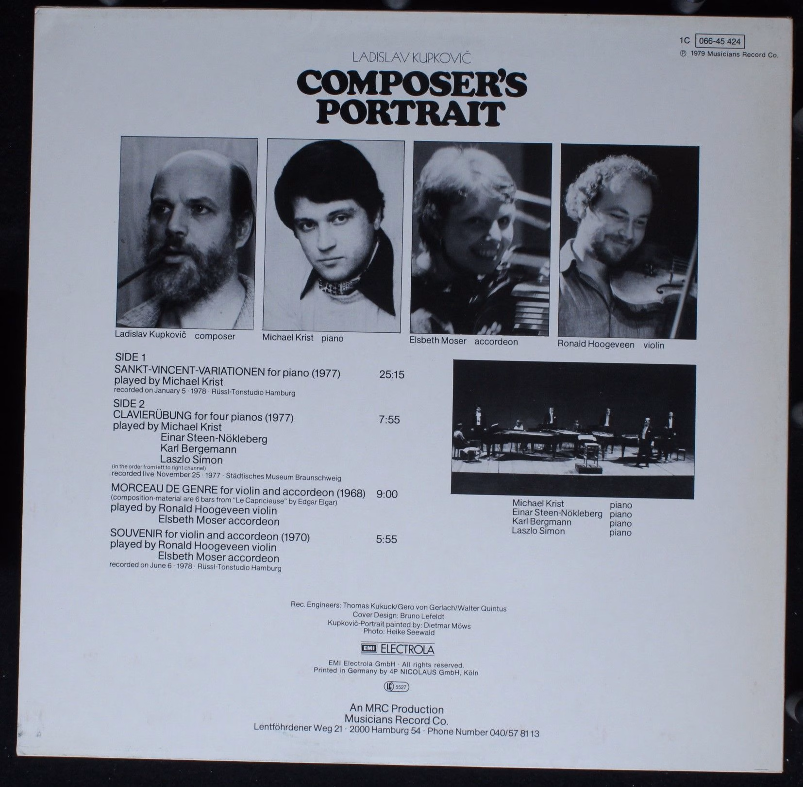 Musicians Record Co. 1C 066-45 424 - Ladislav Kupkovic - Compose - Image 2