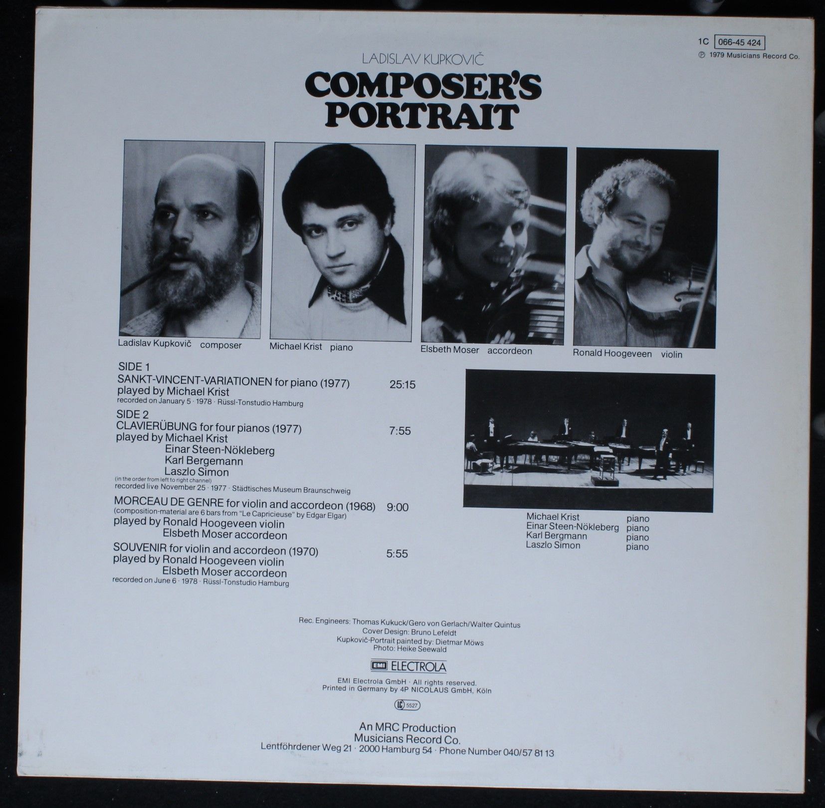 Musicians Record Co. 1C 066-45 424 - Ladislav Kupkovic - Compose - Image 2