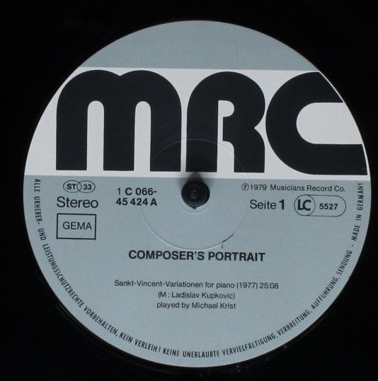 Musicians Record Co. 1C 066-45 424 - Ladislav Kupkovic - Compose - Image 3