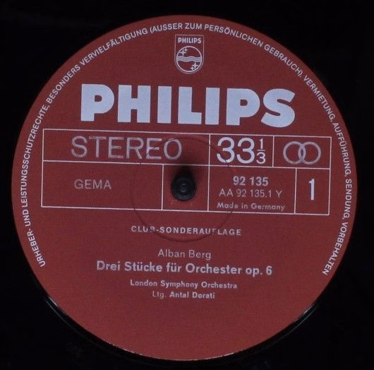 Philips 92 135 - Alban Berg, Arthur Grumiaux, London Symphony Or - Image 3