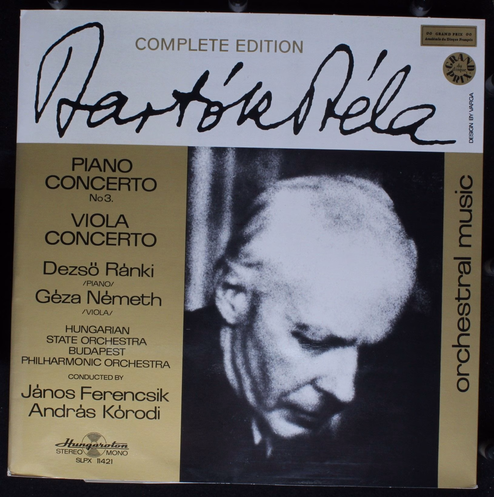 Hungaroton SLPX 11421 - Béla Bartók - Piano Concerto No 3. / Vio - Image 3