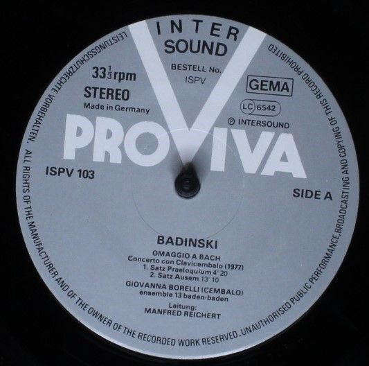 Pro Viva ISPV 103 - Nikolai Badinski, Giovanna Borelli, Eckart S - Image 5