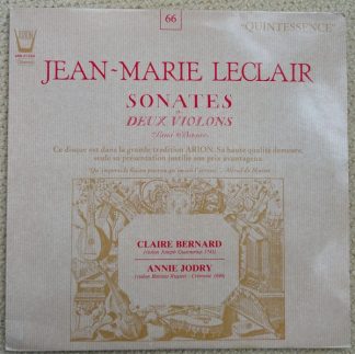 ARION ARN 31966 - Jean-Marie Leclair, Claire Bernard, Annie Jodr