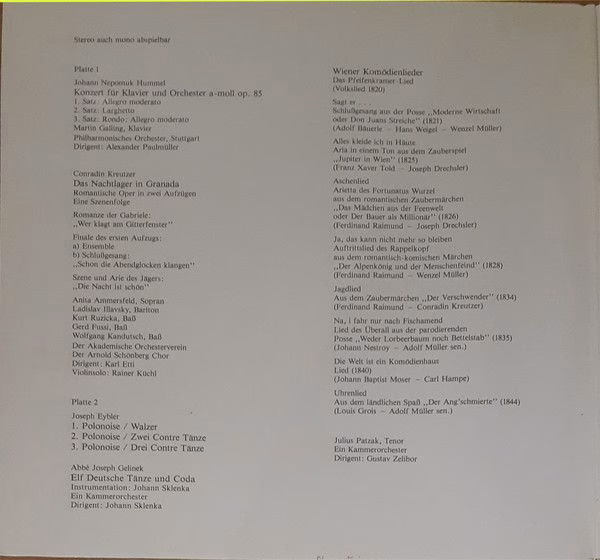 Preiser Records 120 311 - Various - Musik Im Biedermeier - Image 3