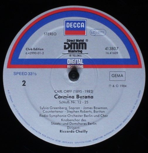 DECCA 413807 - Carl Orff, Sylvia Greenberg, James Bowman (2), St - Image 4