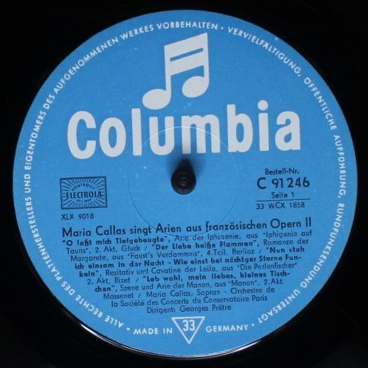 Columbia C 91 246 - Maria Callas, Orchestre De La Société Des Co - Image 3