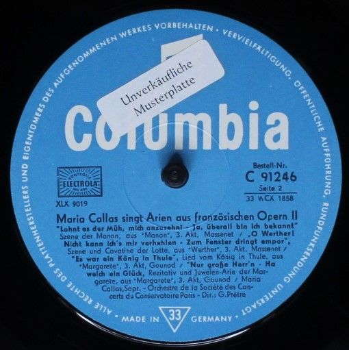 Columbia C 91 246 - Maria Callas, Orchestre De La Société Des Co - Image 4