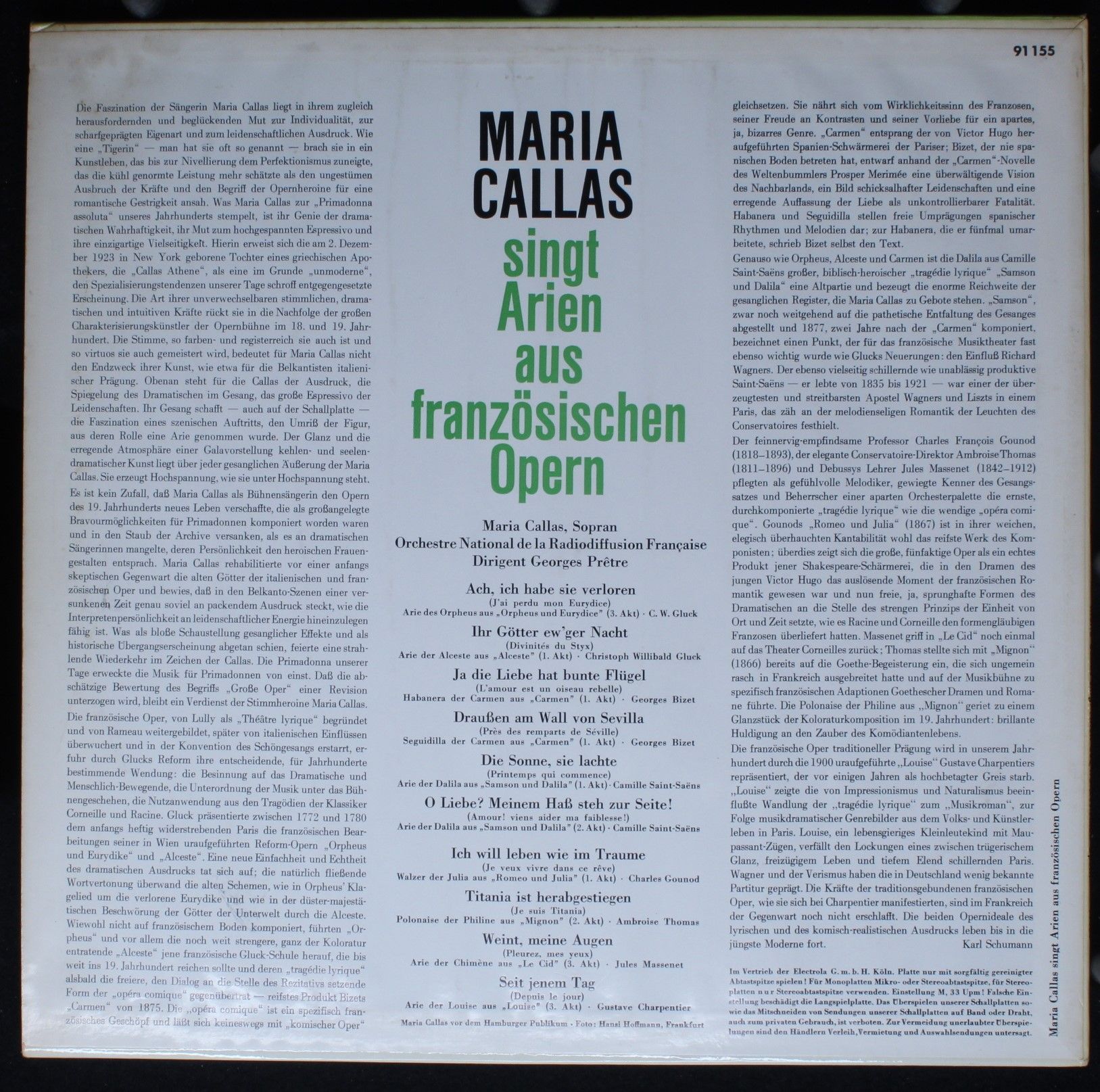 Columbia C 91 155 - Maria Callas - Maria Callas Singt Arien Aus - Image 2