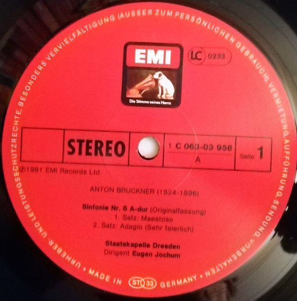 His Master's Voice 1C 063-03 958 - Anton Bruckner, Staatskapelle - Image 3