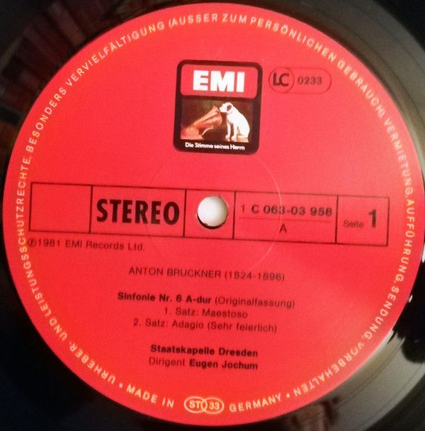 His Master's Voice 1C 063-03 958 - Anton Bruckner, Staatskapelle - Image 3