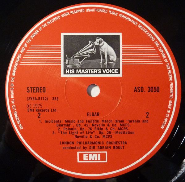 His Master's Voice ASD 3050 - Sir Edward Elgar, London Philharmo - Image 4