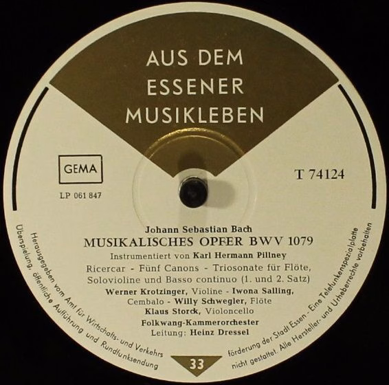 Aus dem Essener Musikleben T 74124 - Johann Sebastian Bach - Mus - Image 5