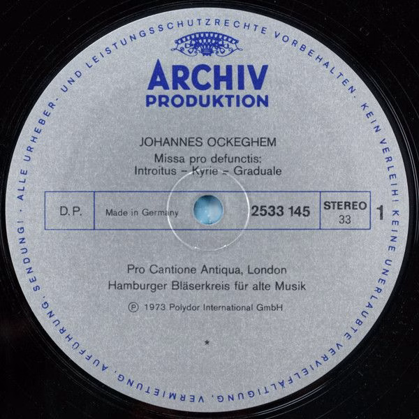 Archiv Produktion 2533 145 - Johannes Ockeghem, Josquin Des Prés - Image 4