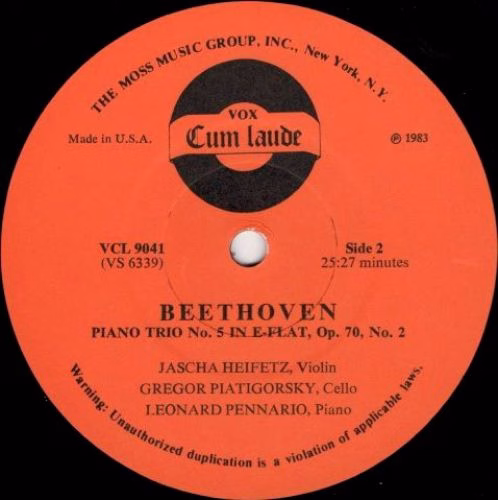 Vox Cum Laude VCL 9041 - Johannes Brahms, Ludwig van Beethoven, - Image 3