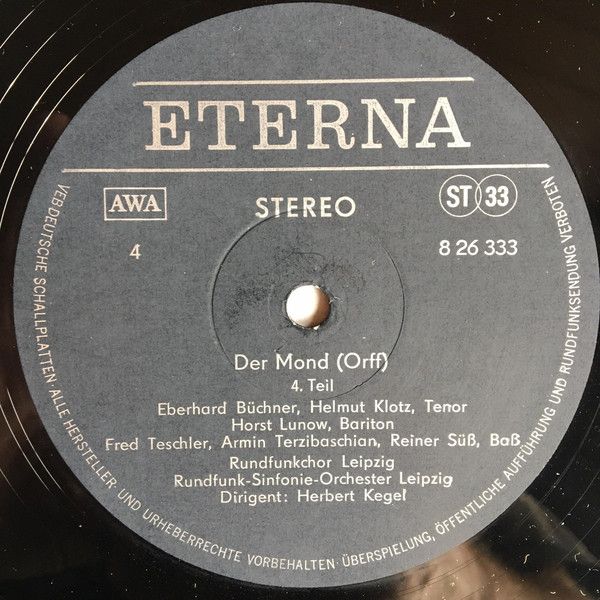 Eterna 8 26 332-333 - Carl Orff, Rundfunkchor Leipzig, Rundfunk- - Image 8