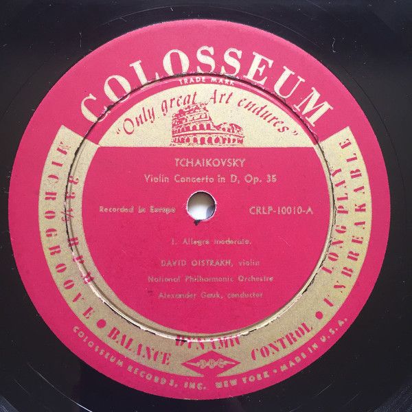Colosseum (4) CRLP 10010 - Pyotr Ilyich Tchaikovsky, David Oistr - Image 3