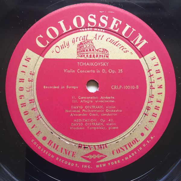 Colosseum (4) CRLP 10010 - Pyotr Ilyich Tchaikovsky, David Oistr - Image 4