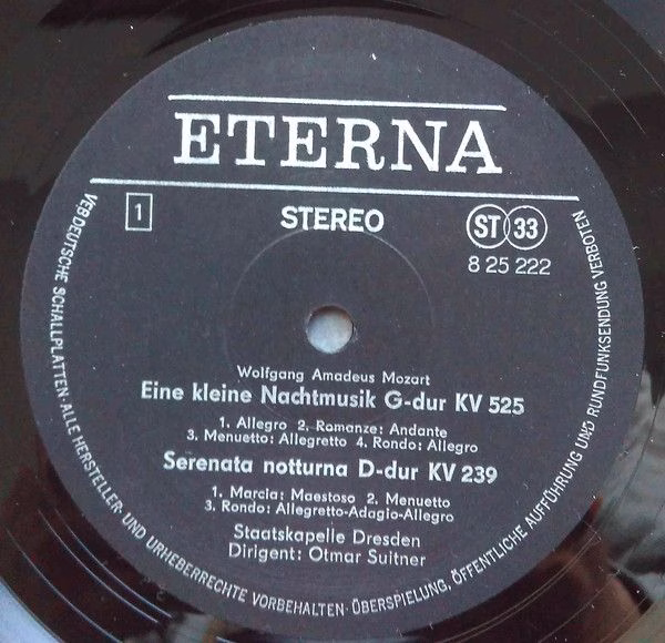 Eterna 8 25 222 - Wolfgang Amadeus Mozart, Staatskapelle Dresden - Image 3