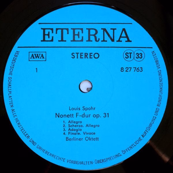 Eterna 8 27 763 - Louis Spohr, Berliner Oktett - Nonett F-dur Op - Image 3