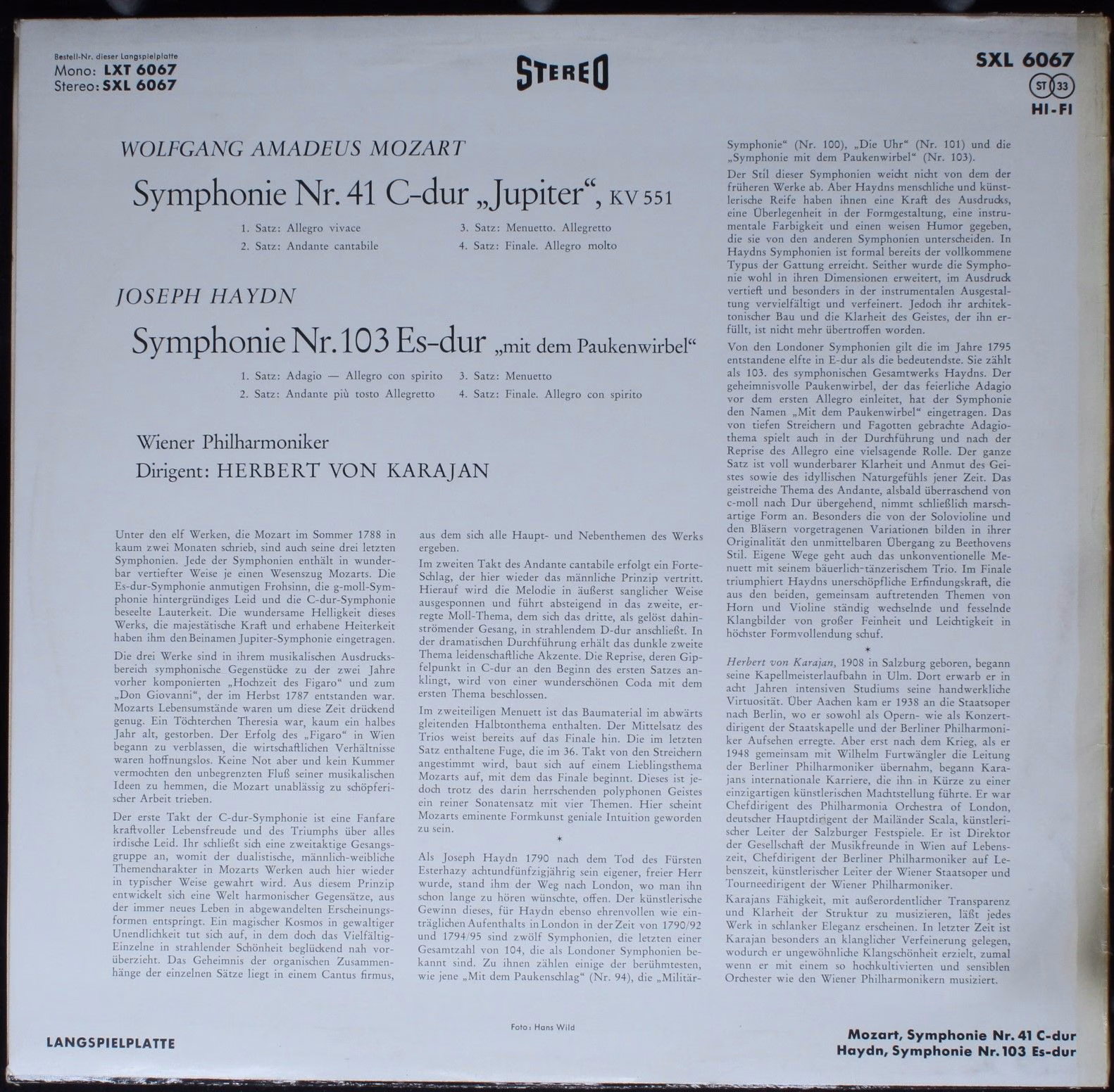 DECCA SXL 6067 - Wolfgang Amadeus Mozart, Joseph Haydn, Wiener P - Image 2