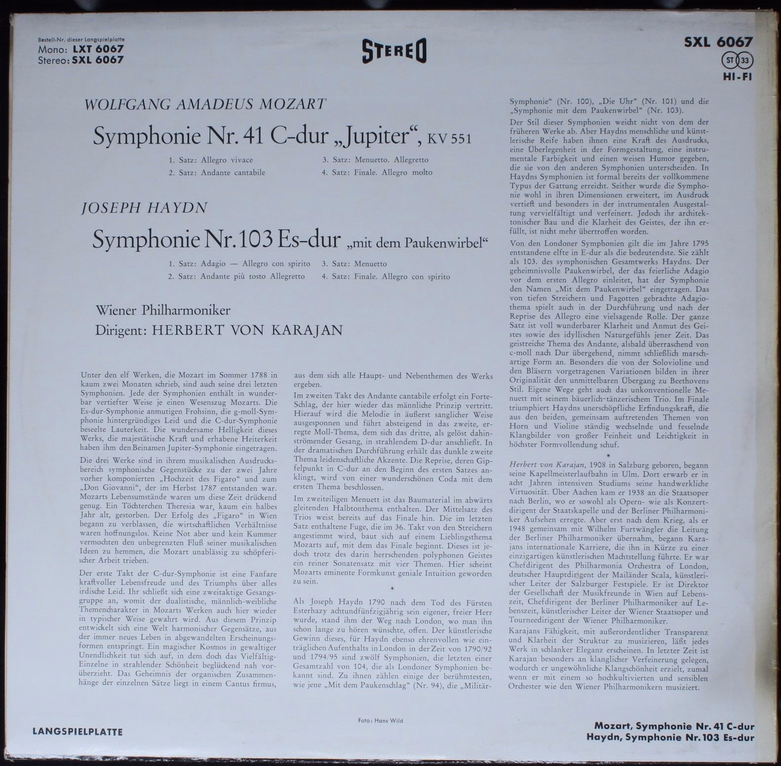 DECCA SXL 6067 - Wolfgang Amadeus Mozart, Joseph Haydn, Wiener P - Image 2