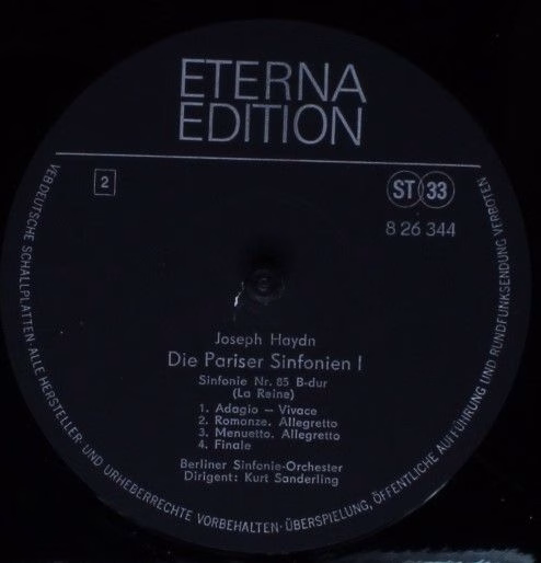 Eterna 8 26 344 - Joseph Haydn, Berliner Sinfonie Orchester, Kur - Image 4