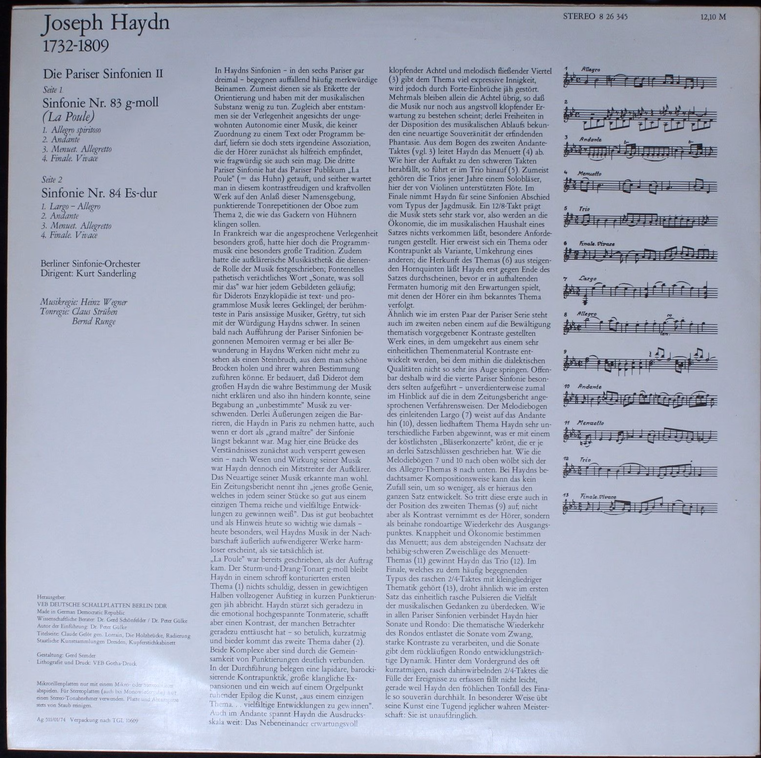 Eterna 8 26 345 - Joseph Haydn, Berliner Sinfonie Orchester, Kur - Image 2