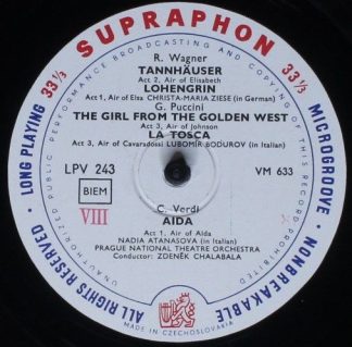 Supraphon LPV 243 - Richard Wagner, Giacomo Puccini, Giuseppe Ve