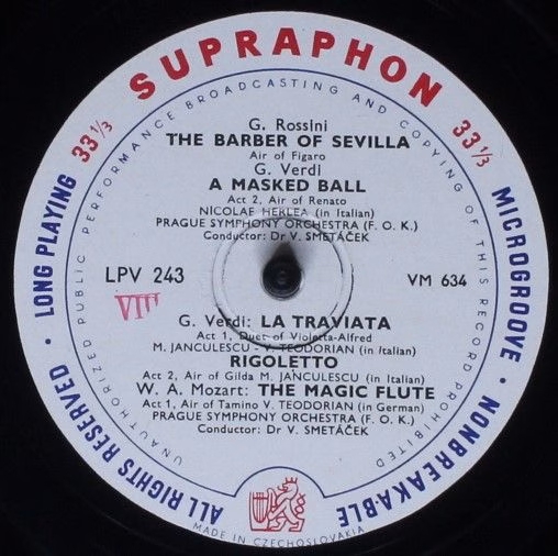 Supraphon LPV 243 - Richard Wagner, Giacomo Puccini, Giuseppe Ve - Image 2