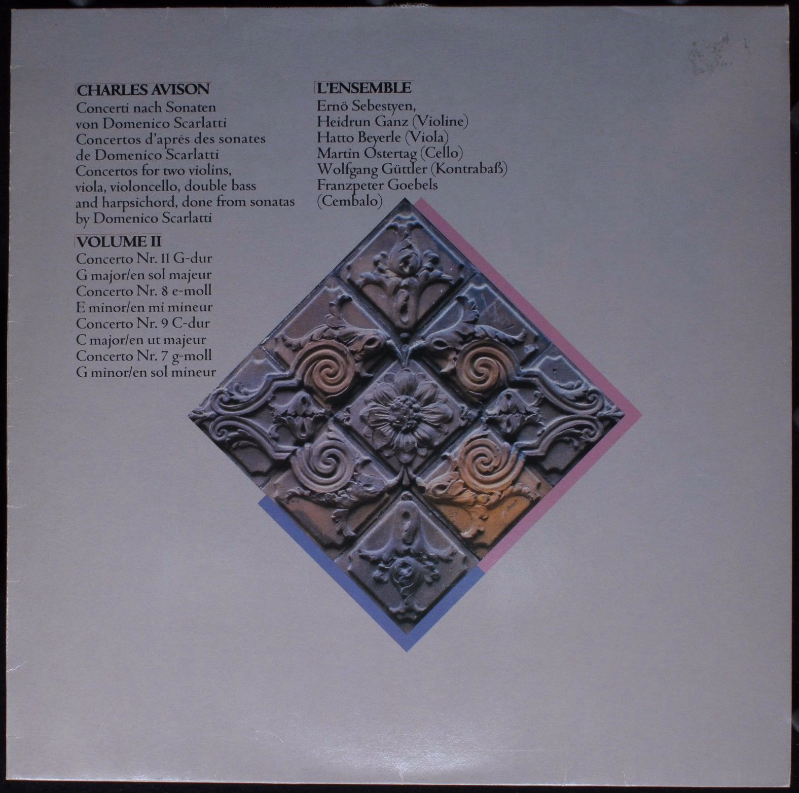 Schwann Musica Mundi VMS 2104 - Charles Avison - Concerti Nach S