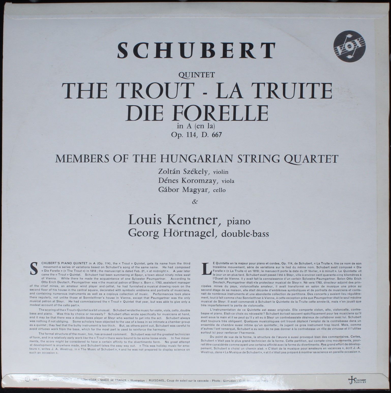 VOX (6) PL PROM I2 690 - Franz Schubert, Louis Kentner, The Hung - Image 2