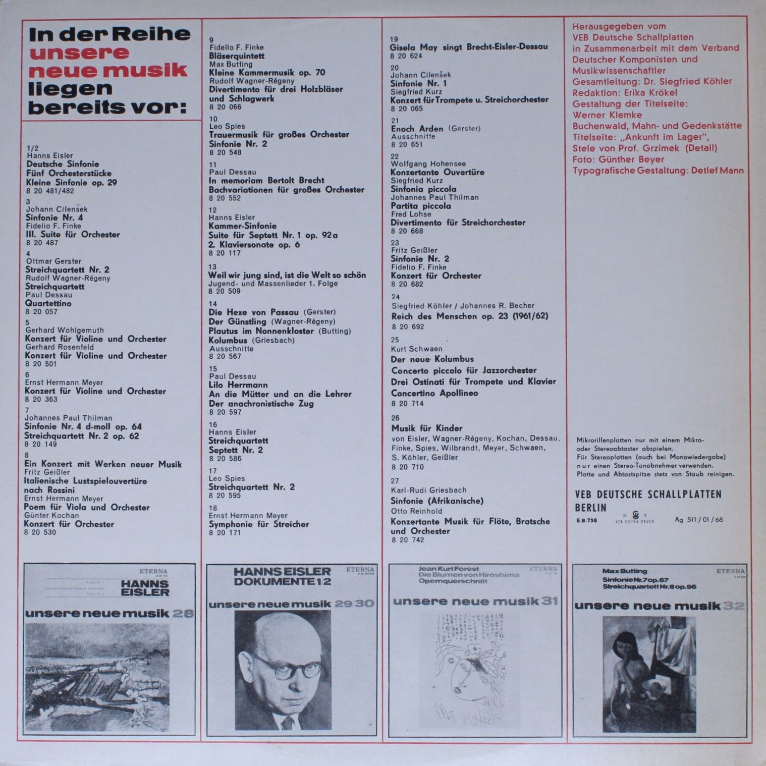 Not On Label 8 20 839 - Günter Kochan, Ernst Hermann Meyer - Die - Image 2