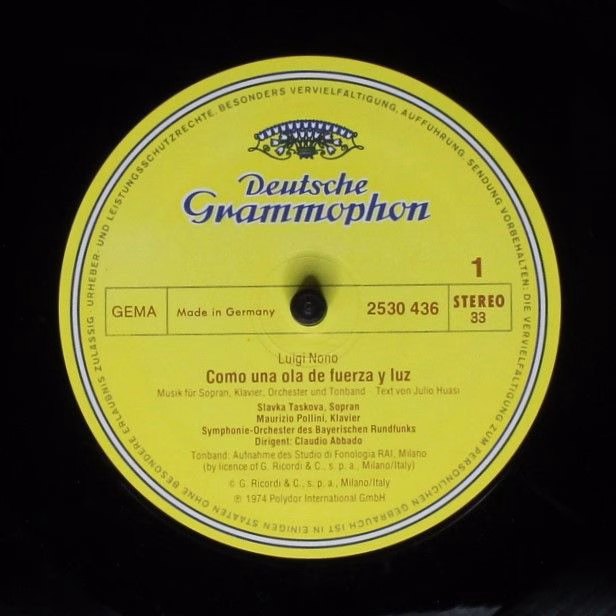Deutsche Grammophon 2530 436 - Luigi Nono - Como Una Ola De Fuer - Image 5