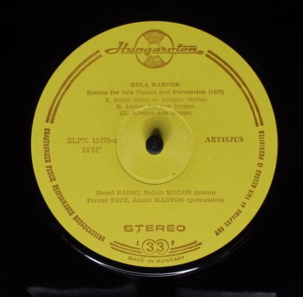 Hungaroton SLPX 11479 - Béla Bartók, Dezső Ránki, Zoltán Kocsis, - Image 7