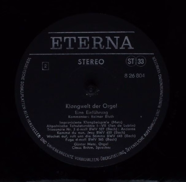 Eterna 8 26 804 - Günter Metz - Klangwelt Der Orgel - Image 6