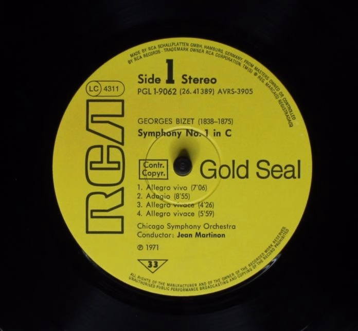 RCA PGL 1-9062 - Georges Bizet, Felix Mendelssohn-Bartholdy, Chi - Image 3